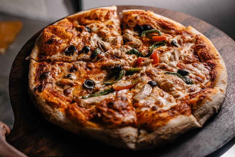 Garden Veggie Delight pizza with fresh vegetables