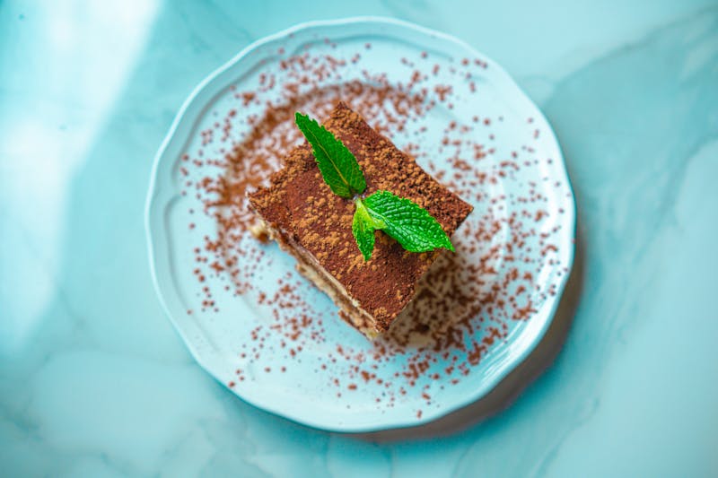 Classic Tiramisu Italian dessert with espresso and mascarpone
